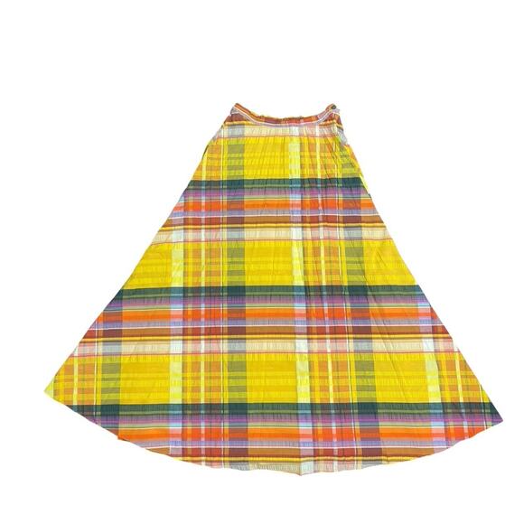 Rare Vtg Bullocks Collegienne Women 26" Multicolor Plaid Circle A-Line Skirt EUC - Picture 1 of 6